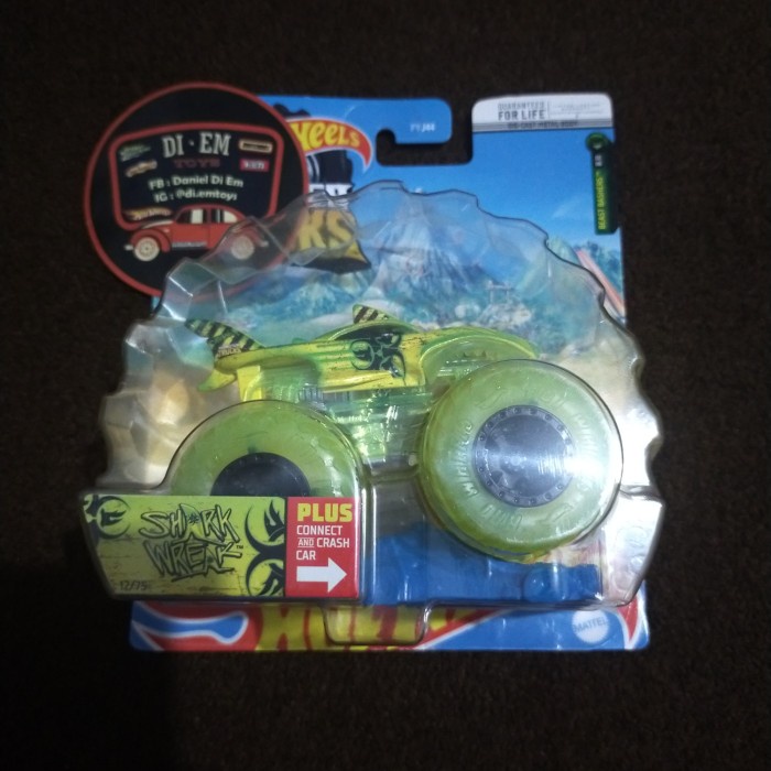 PROMO HOT WHEELS MONSTER TRUCK SHARK WREAK HIJAU TERMURAH