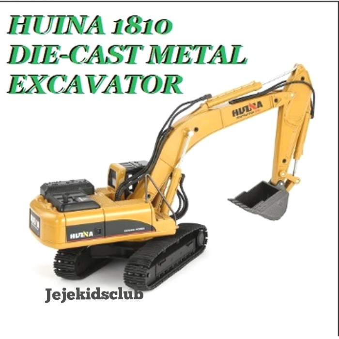 HOT SALE HUINA MINIATUR EXCAVATOR ALAT BERAT HUINA 1810 DIECAST EXCAVATOR TERBARU
