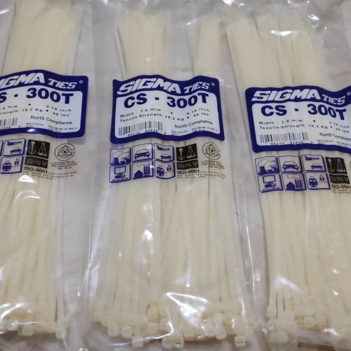 

Terlaris Kabel Ties / Kabel Tis / Cable Ties 300 T Putih 30 Cm Sigma Cs300T