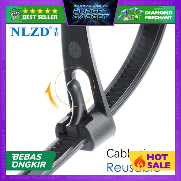 

Terlaris Nlzd Kabel Ties Zip Cable Organizer Reusable 8X300Mm 100 Pcs - Nl816