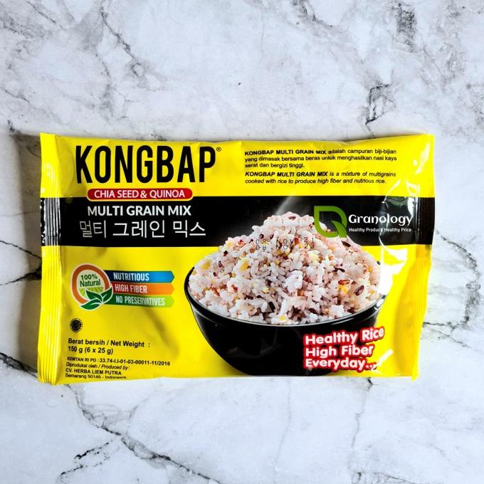 

STOK TERBATAS KONGBAP MULTI GRAIN MIX CHIASEED & QUINOA 150 GRAM