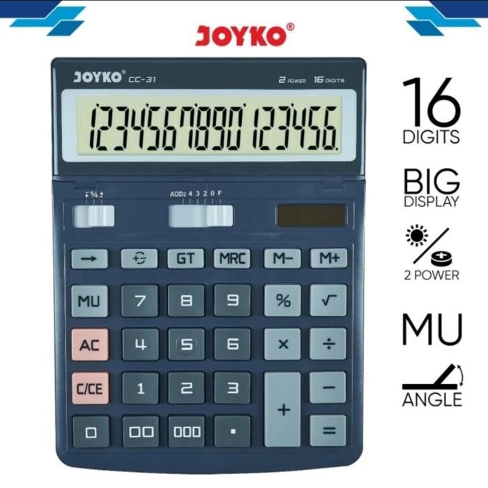 

Terlaris Kalkulator Meja Joyko Cc 31 16 Digit - Calculator Big Display Lcd Cc31