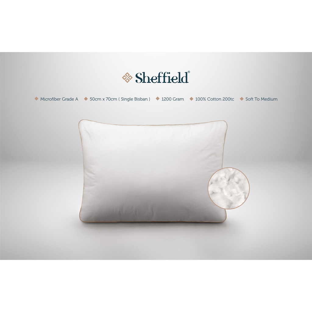 SHEFFIELD Bantal Nano Single (Microfiber Bulu Angsa Sintetis Grade A)