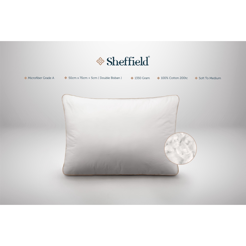 SHEFFIELD Bantal Nano Double (Microfiber Bulu Angsa Sintetis Grade A)