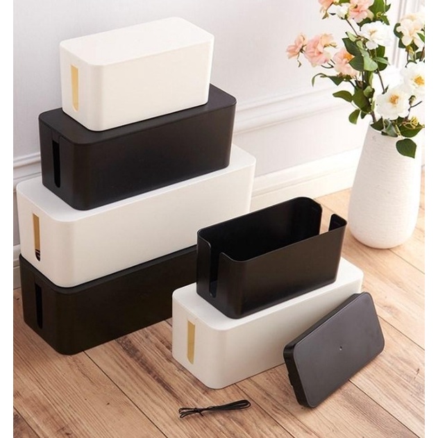 

KOTAK ORGANIZER KABEL DOFF MINIMALIS CHARGER WIRE CABLE MANAGEMENT BOX