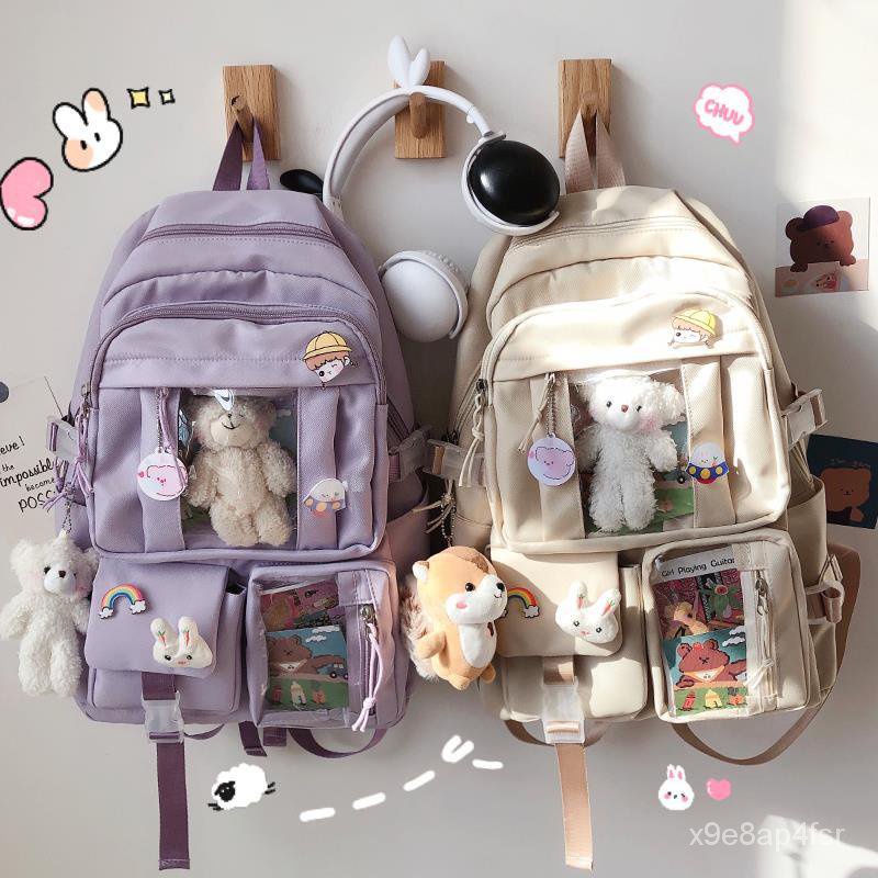 Tas Sekolah Siswa, Tas Sekolah Menengah, Tas Sekolah Kapasitas Besar, Tas Kampus Korea, Tas Semua