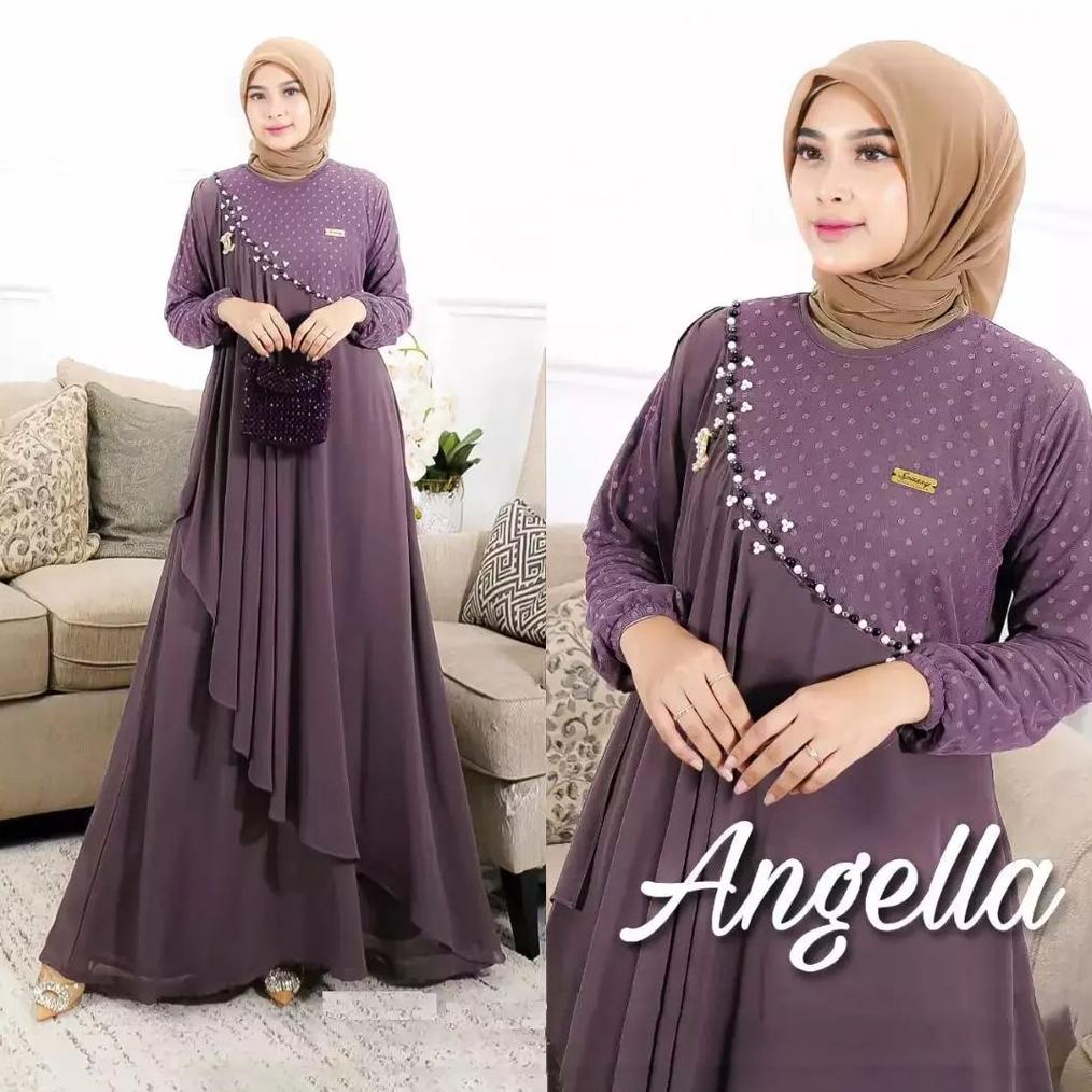 TERLARIS Zaheen Moeslim Cloth ~ Dress Kondangan Wedding Dress Wanita | Angela Dress Party III | Dres