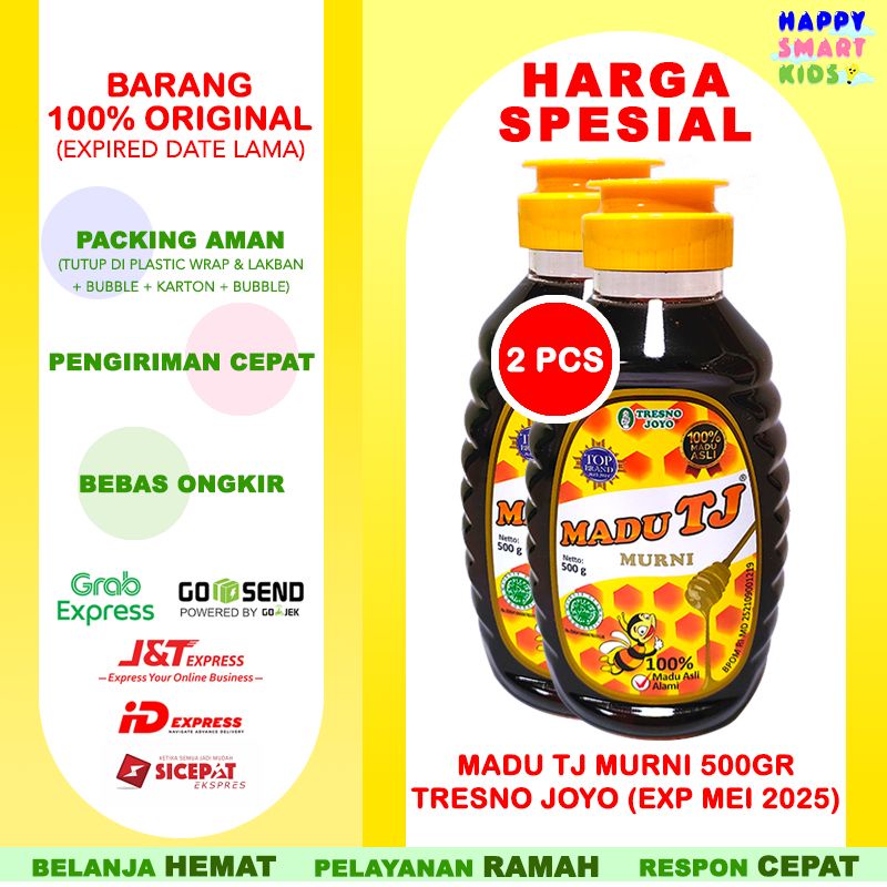 

Madu TJ 500gr MURNI (2pcs) Twin Pack Ukuran Besar Madu Murni Tresno Joyo 500 gr Botol 500g