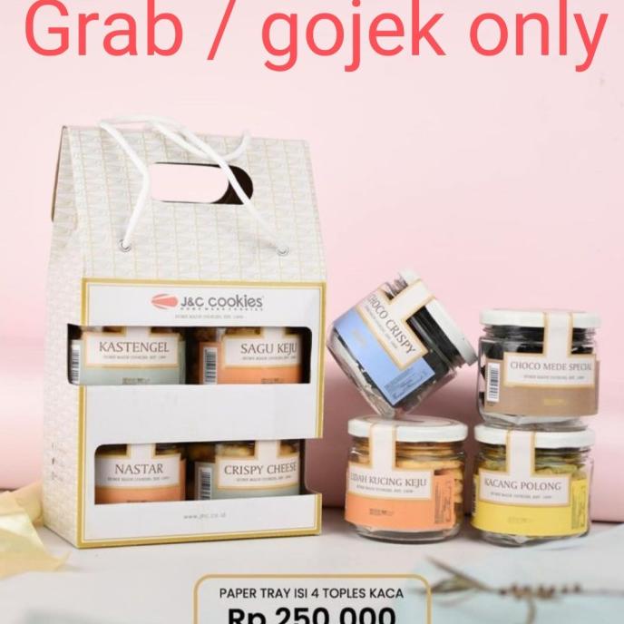 

Hampers Jnc Cookies ( Paket Isi 4 Toples Mini ), Kue Kering, Hampers Discount