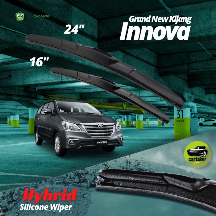 Wiper Frameless Toyota Innova Lama Old Karet Kaca Mobil Silicon Hybrid