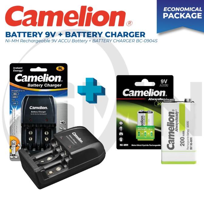 Paket Camelion Charger + Battery Kotak 9V