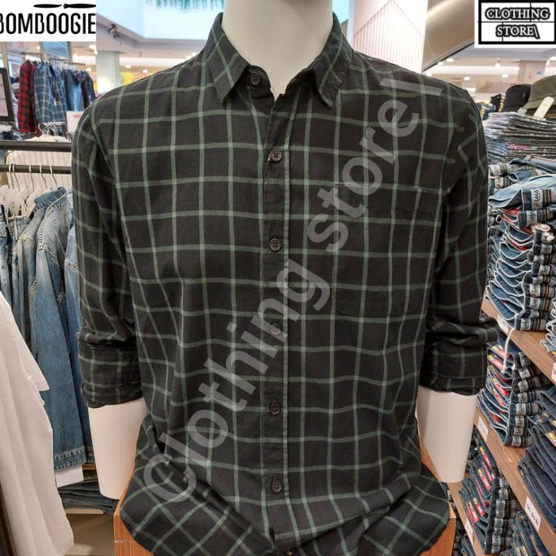 BOMBBOOGIE ORIGINAL kemeja pria lengan panjang 24830B5BN live L