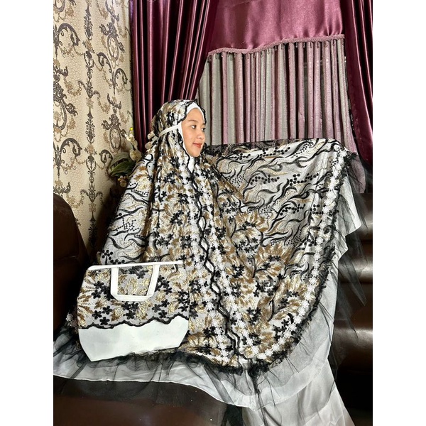 Mukena Sutra Velvet Premium Mix Brokat