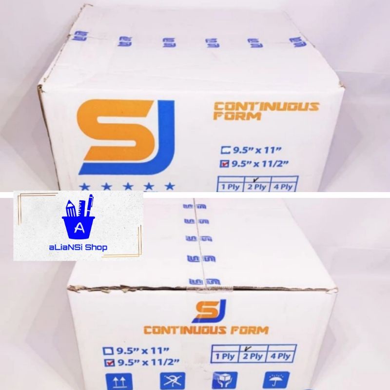 

Continuous Form 9,5" x 11"/2 (2 PLY) bagi 2 - merk SJ STANDAR