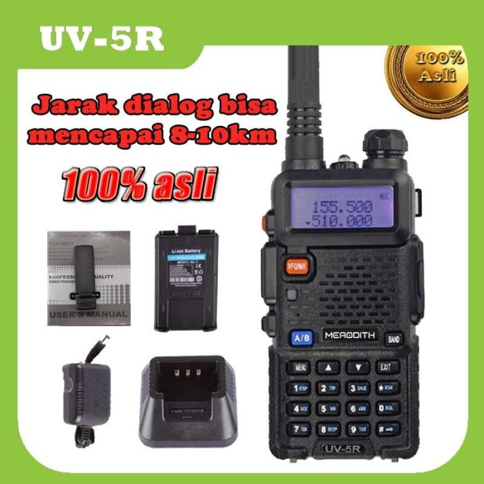 [Talkie] Ht Uv-5R Dual Band Baru Ori Uv5 Bf-Uv5R Bfuv5R Pofung Ht Walkie Talkie [4Ds40F]