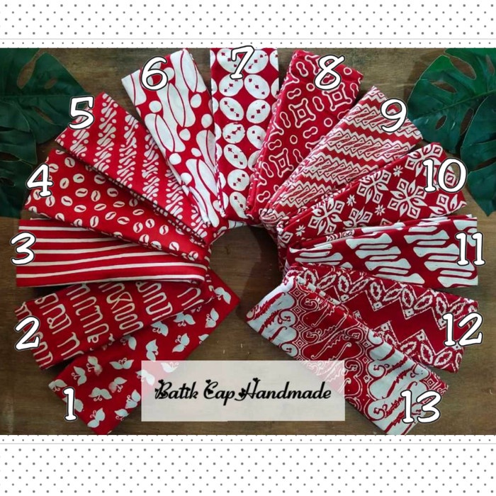 Kain Batik Cap Handmade Serian Merah Putih (8)