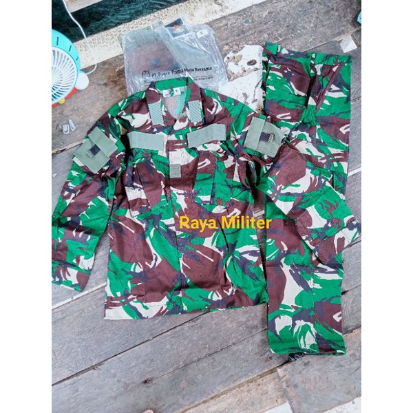 ORI 100%. Baju PDL TNI jatah terbaru. saku miring + pelkro