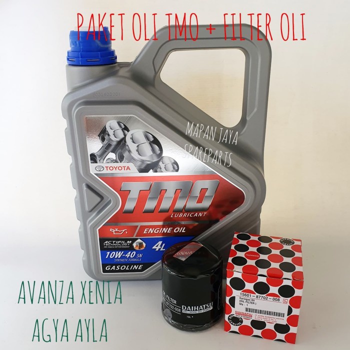 PAKET OLI TMO BENSIN dan FILTER OLI AVANZA XENIA ASLI murah