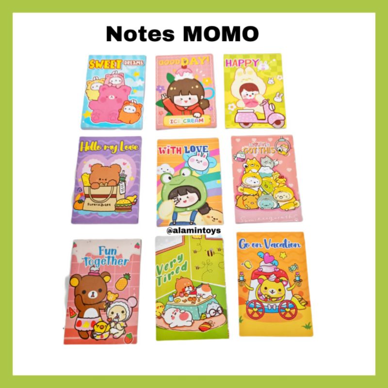 

Notedbook Notes Diary buku catatan mini Momo & Friends