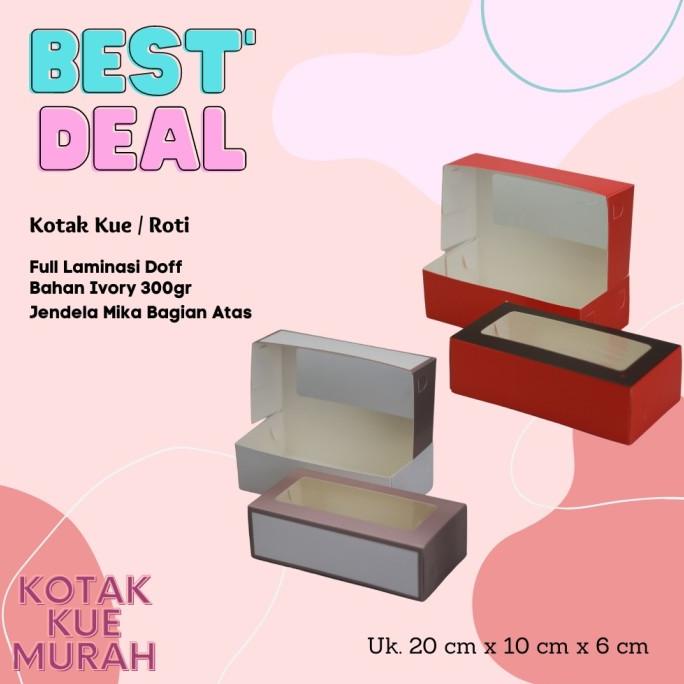 

salle KOTAK KUE / ROTI / SERBAGUNA 20 x 10 x 6 BERKUALITAS - LAMINATING DOF