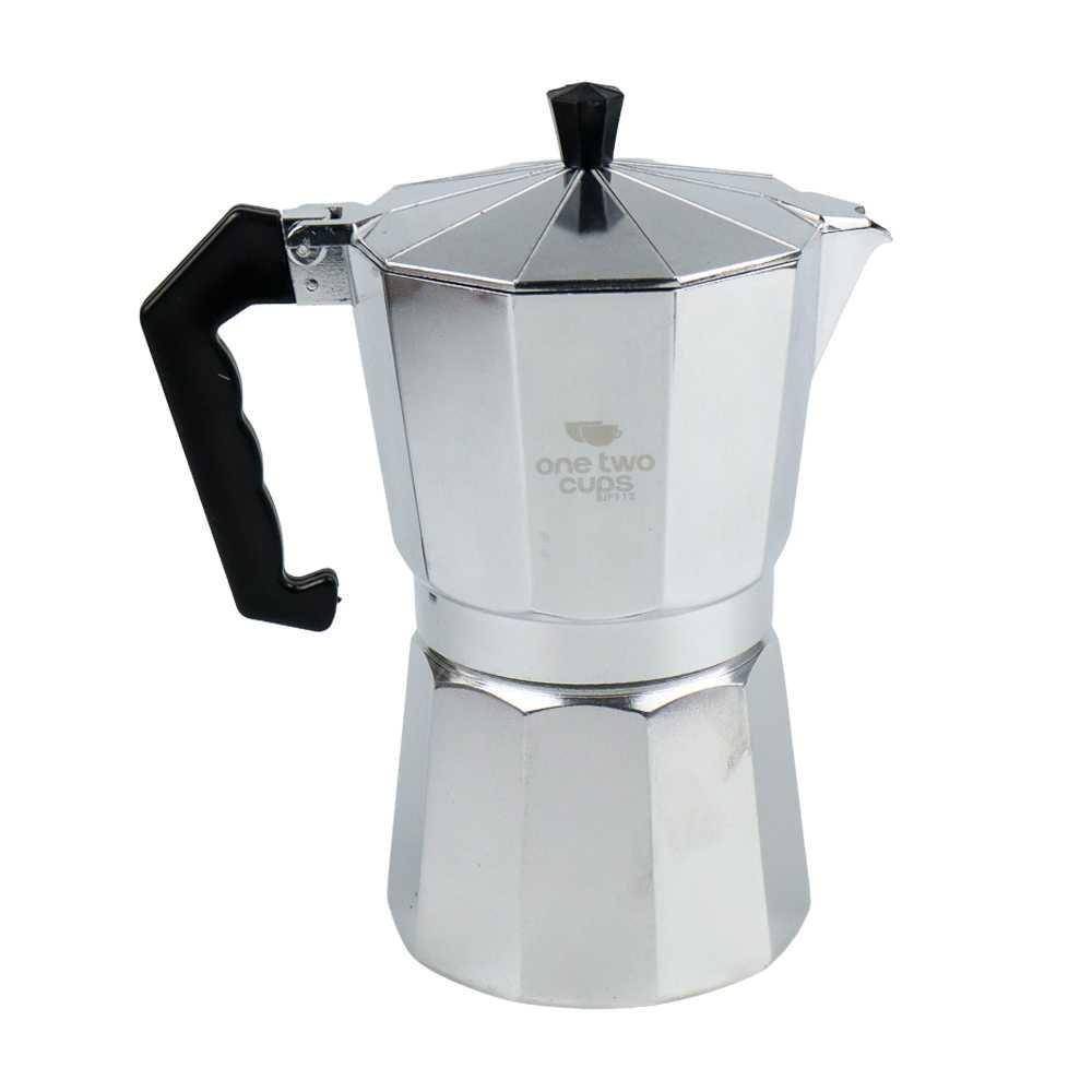 One Two Cups Coffee Maker Moka Teko Stovetop Filter 450ml 9Cup F112