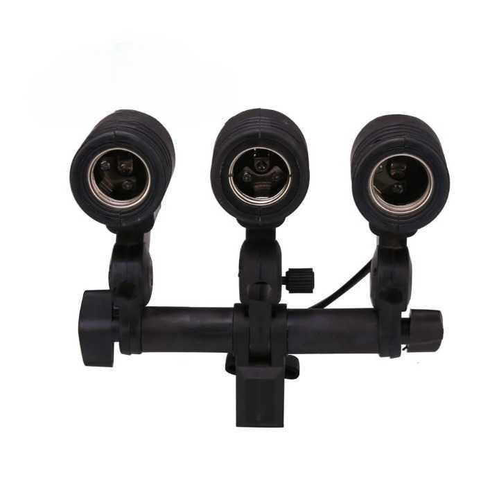 FOTOKEEN Fitting Lampu Studio Adjustable Lamp Holder Triple Socket E27 PK-TE27 Yeostudio Yeostudio Noid Studio Noid Studio Alat Rumah Tangga Unik Alat Rumah Tangga Unik Peralatan Rumah Tangga Murah Peralatan Rumah Tangga Murah Qyostudio Qyostudio Hiasan R