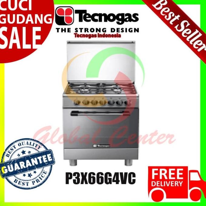 Tecnogas Kompor Free Standing 4 Tungku P3X66G4VC keh02