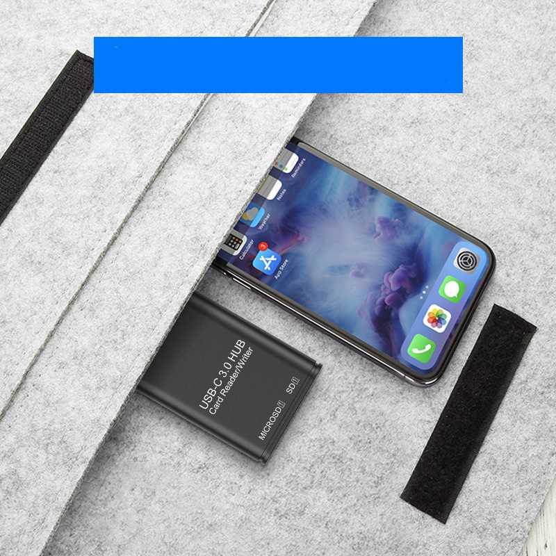 Card Reader USB Type C 3 in 1 USB 3.0 Hub Micro SD / SD Card C-500