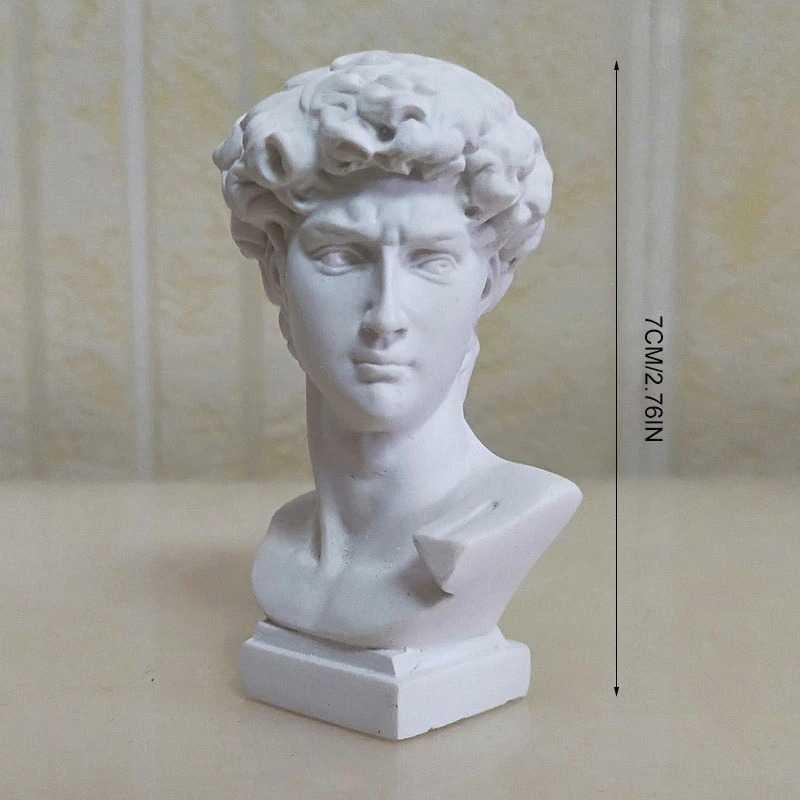 TINGKS Properti Dekorasi Foto Produk Mini Romawi Figurine David Head KS72