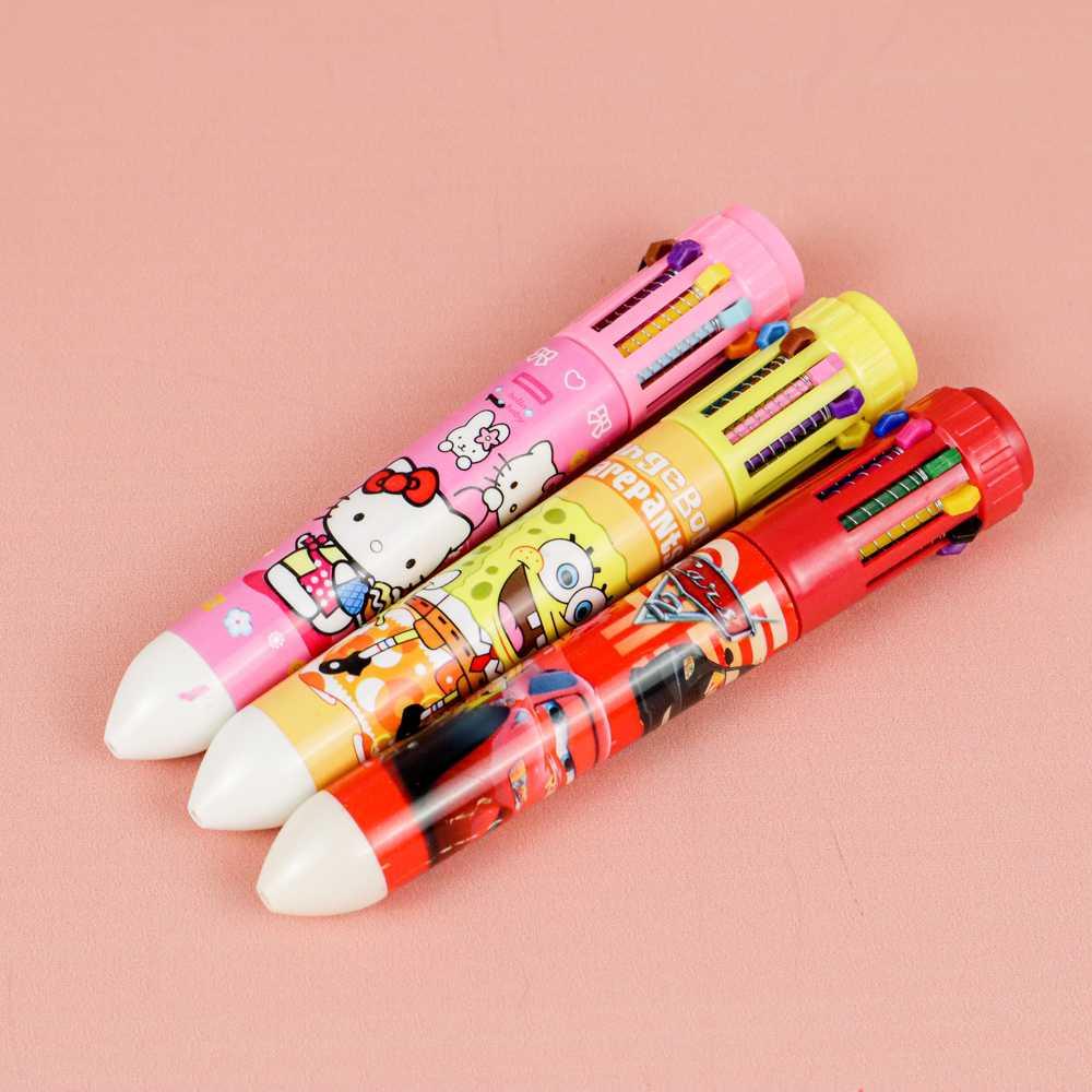 Pena Ballpoint Multi Warna 10 Color Pen 1 PCS - SM-10