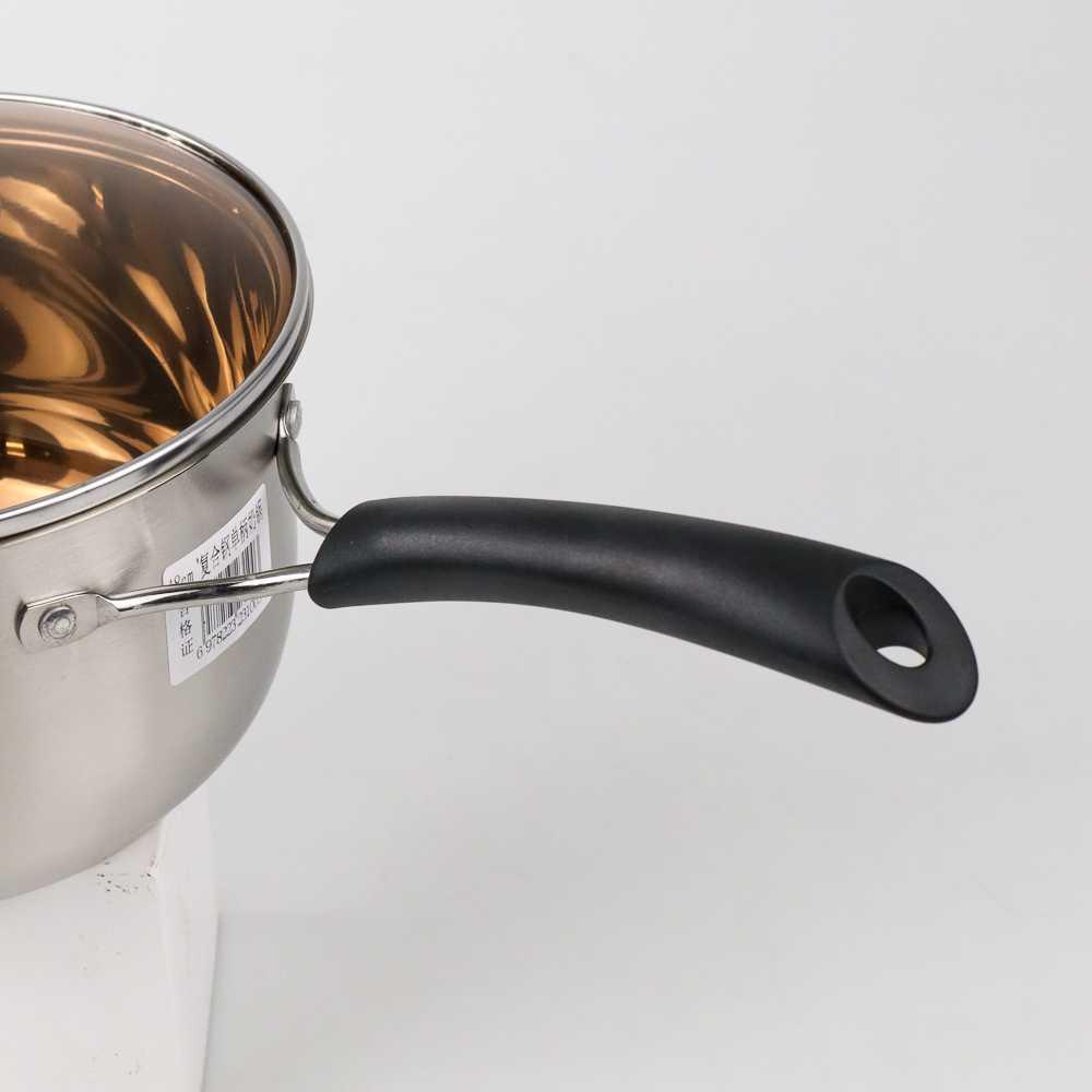 Panci Masak Soup Milk Pot Stainless Steel 18cm KC0406 SI LAI FU Panci Anti Lengket Stainless Dandang Panci Stainless Panci Tutup Kaca Panci Serbaguna Panci Jawa Pan Anti Lengket Dandang Nasi Panci Kaca Alat Masak Camping Panci Stainless Steel Panci Masa