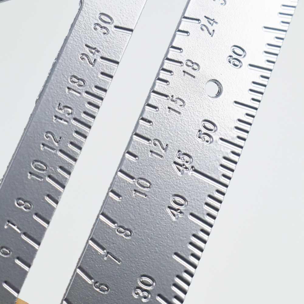 Taffware Penggaris Siku Mistar Triangle Ruler Aluminium - VK18