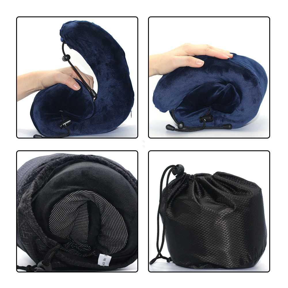 SEREQI Bantal Leher U-Shape Foldable Travel Neck Pillow - SER43