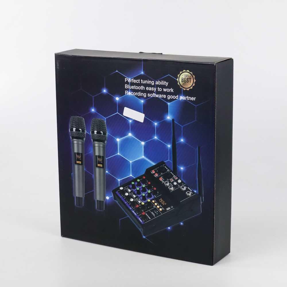 TKL Audio Console Karaoke DJ KTV Mixer 4 Channel with 2 Microphone KR2