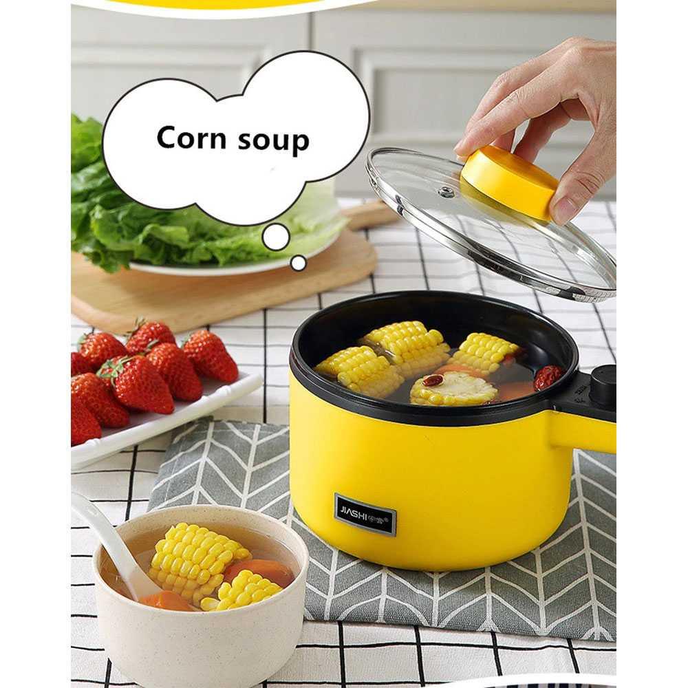 Panci Listrik Hot Pot Electric Multi Cooker 1.2 L - JWS-188A JIASHI Panci Listrik Serbaguna Kukusan Panci Kukusan Kompor Listrik Low Watt Panci Listrik Multifungsi Panci Elektrik Panci Serbaguna Panci Listrik Low Watt Pan Anti Lengket Panci Keramik Anti L