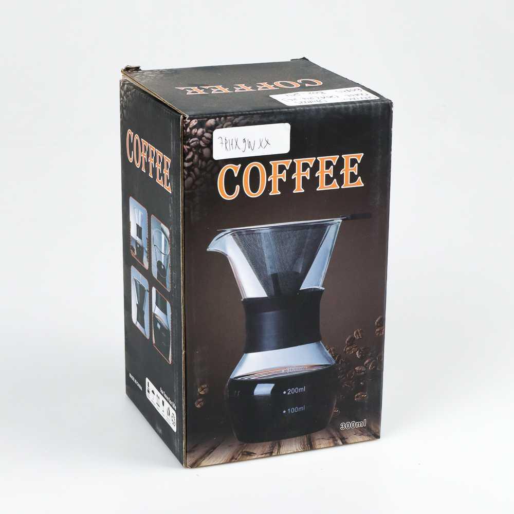 One Two Cups Coffee Maker Pot V60 Drip Teko Kopi Barista Glass - SE111