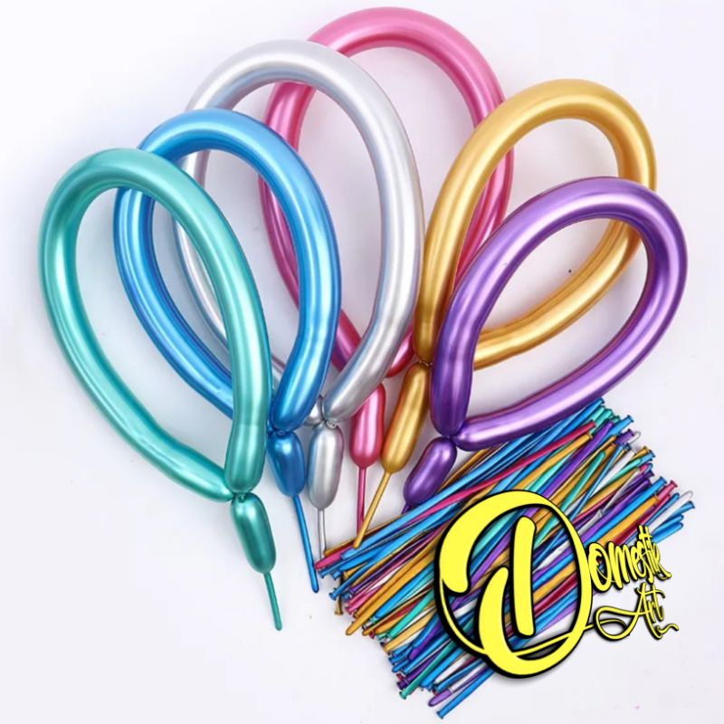 Balon latex twist chrome / balon Panjang pentil chrome / balon cacing chrome / Balon latex chrome / 