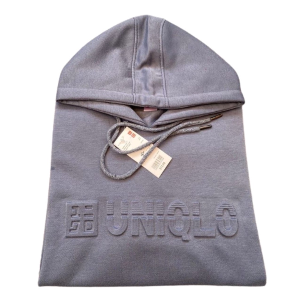 JAKET SWEATER HOODIE UNIQLO HITAM FONT SABLON EMBOSSED 3D ORIGINAL IMPORT HIGH QUALITY TEE PREMIUM UNIQLO