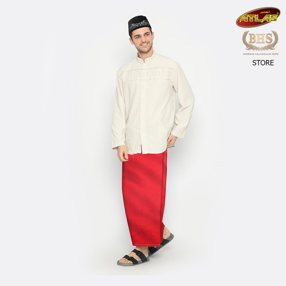 Sarung ATLAS Favorit Warna Polos Merah