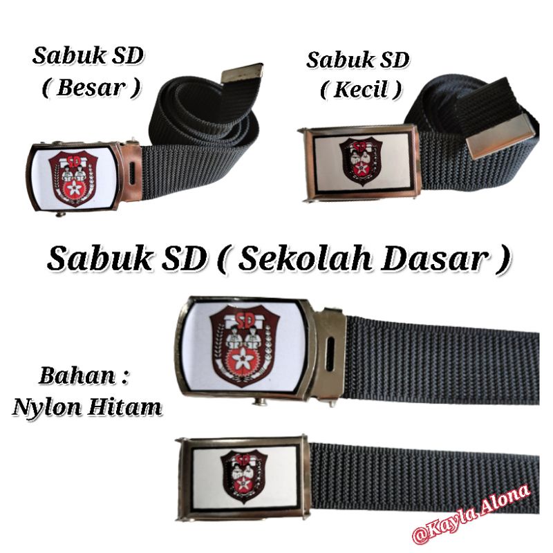 SABUK / IKAT PINGGANG / GESPER SD ( Sekolah Dasar ) Bahan : Nylon