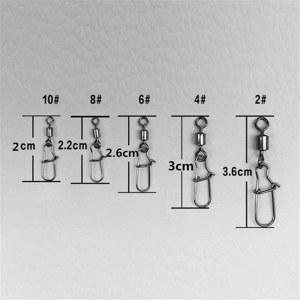 YU GUI FEI Konektor Kail Pancing Snap Swivel Hook 30mm 8PCS S20 Pancing Kail Pancing Pancingan Pancing Belut Kail Pancing Set Pancing Ikan Mata Pancing Kail Pancing Set Pancing Set Lengkap Alat Pancing Lengkap Pancing 1 Set Kail Belut Pancing Belut Sawah