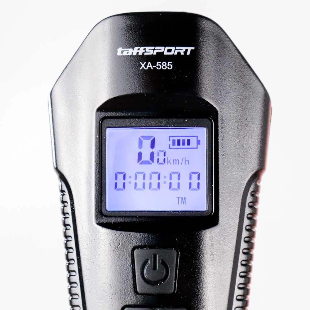 TaffSPORT Lampu Klakson Sepeda LCD Waterproof+Speedometer XA-585