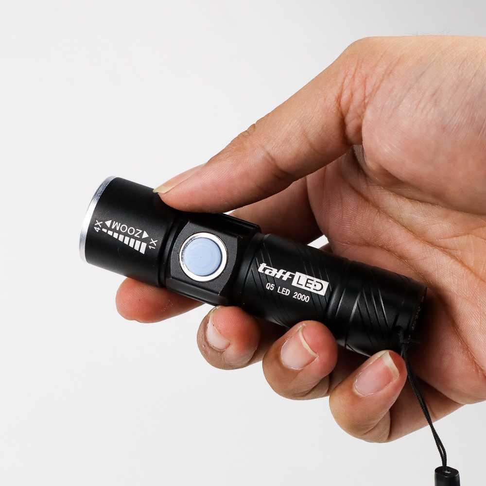 Senter LED Mini USB Rechargeable Q5 LED 2000 Lumens Senter Led Super Terang Senter Kepala Super Terang Senter Super Terang Laser Jarak Jauh Senter Mini Senter Cas Senter Swat Senter Kepala Luby Senter Kepala Dony Lampu Senter Kepala Senter