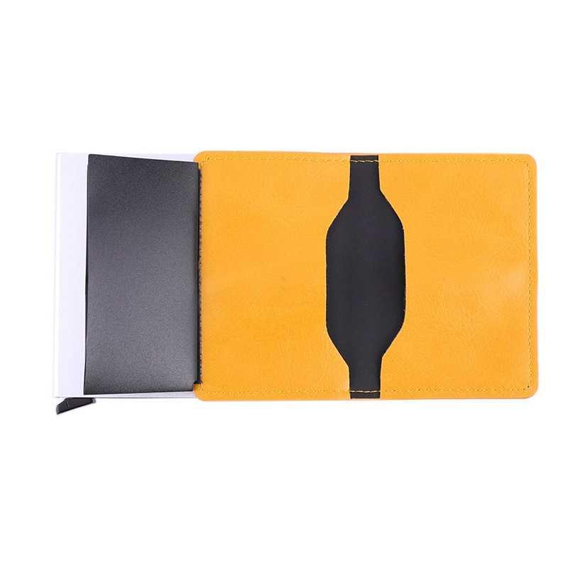 Dompet Kartu Anti RFID Bahan Kulit dengan Holder Aluminium B-005 Magnetik Dompet Kartu Rfid Dompet Anti Rfid Dompet Kebutuhan Dompet Anti Rfid Magnetik Aksesoris Wanita Kebutuhan Wanita Dompet Rfid Wanita Dompet Rfid Kulit Dompet Rfid Blocking