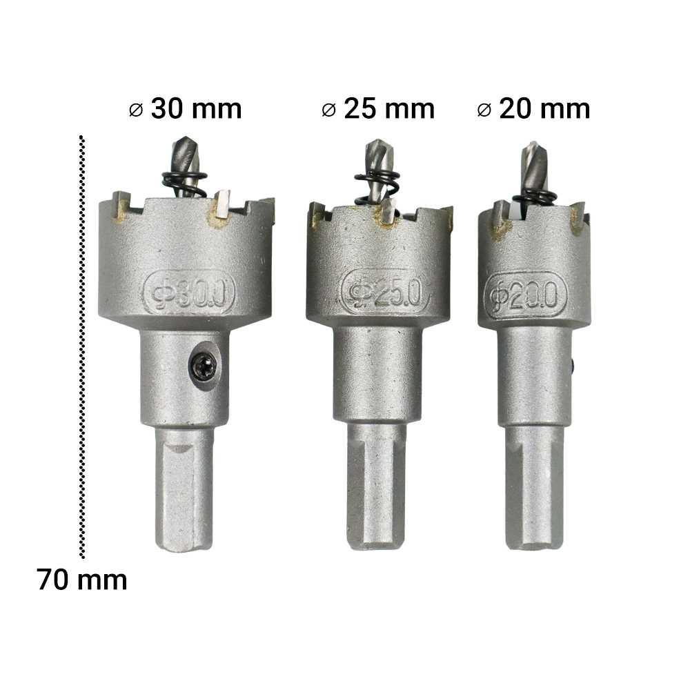 HIFESON Mata Bor Carbide Tip Wood Metal Hole Cut 3 PCS - EPC-21 Mata Bor Bor Mini Mata Bor Besi Mata Bor Kayu Mata Bor Beton Mata Bor Set Mata Bor Tuner Bor Beton Bor Tuner Tuner Mata Bor Pagoda Mata Bor Nachi Mata Bor Mini Kepala Bor Mini