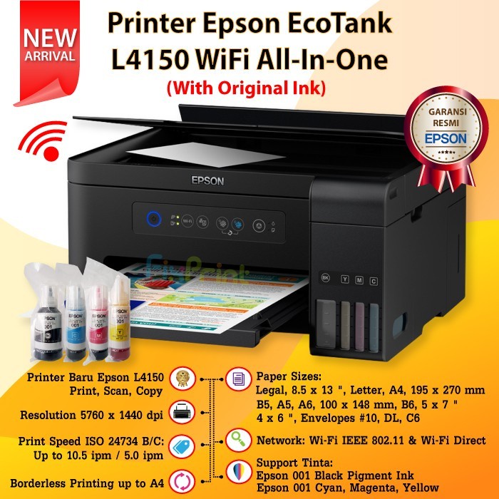 Epson L4150 Wifi All In One Printer Sae