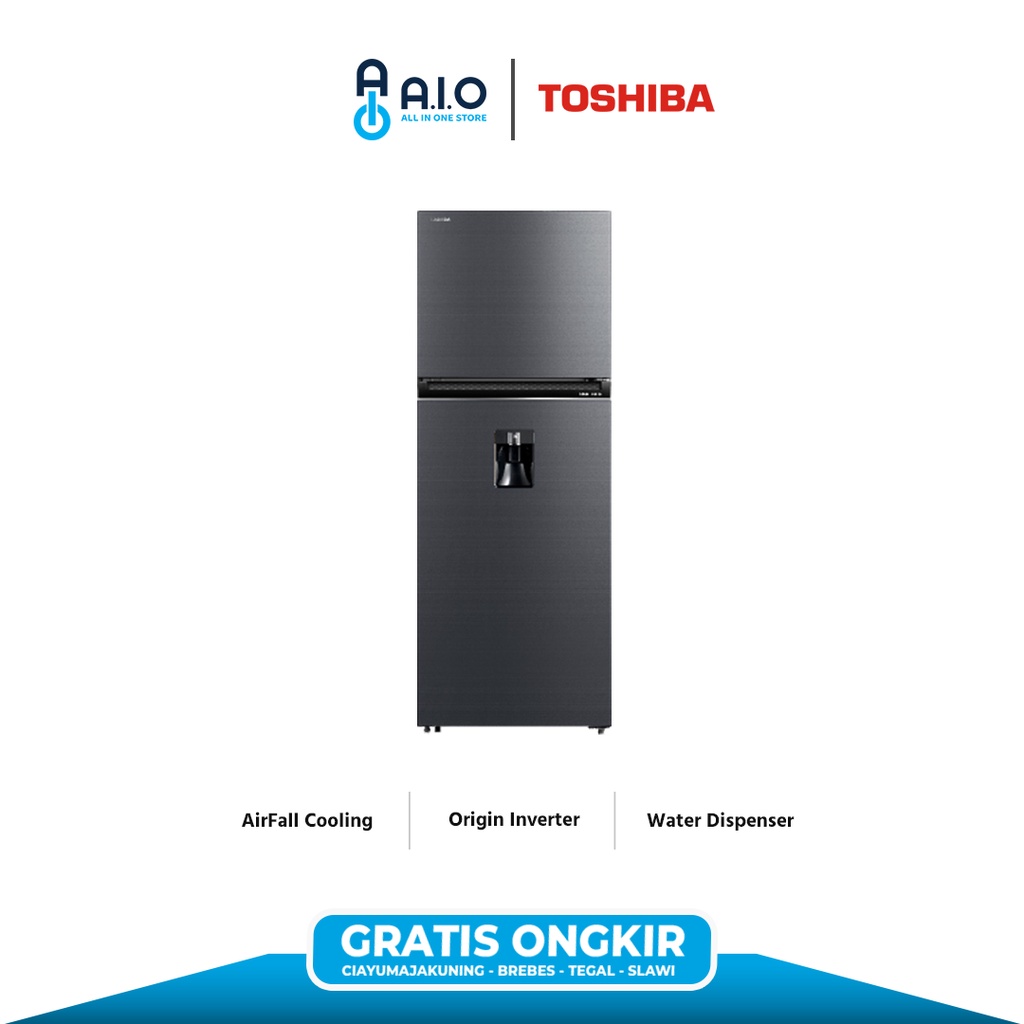 TOSHIBA - KULKAS 2 PINTU - GR-RT415WE-PMF(06) PROMO GRATIS ONGKIR