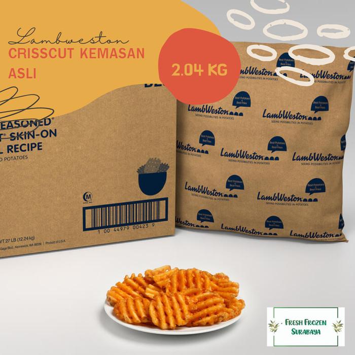 

Kentang Butter Coated Crisscut Lamb Weston Kemasan Packing Asli 2,04Kg