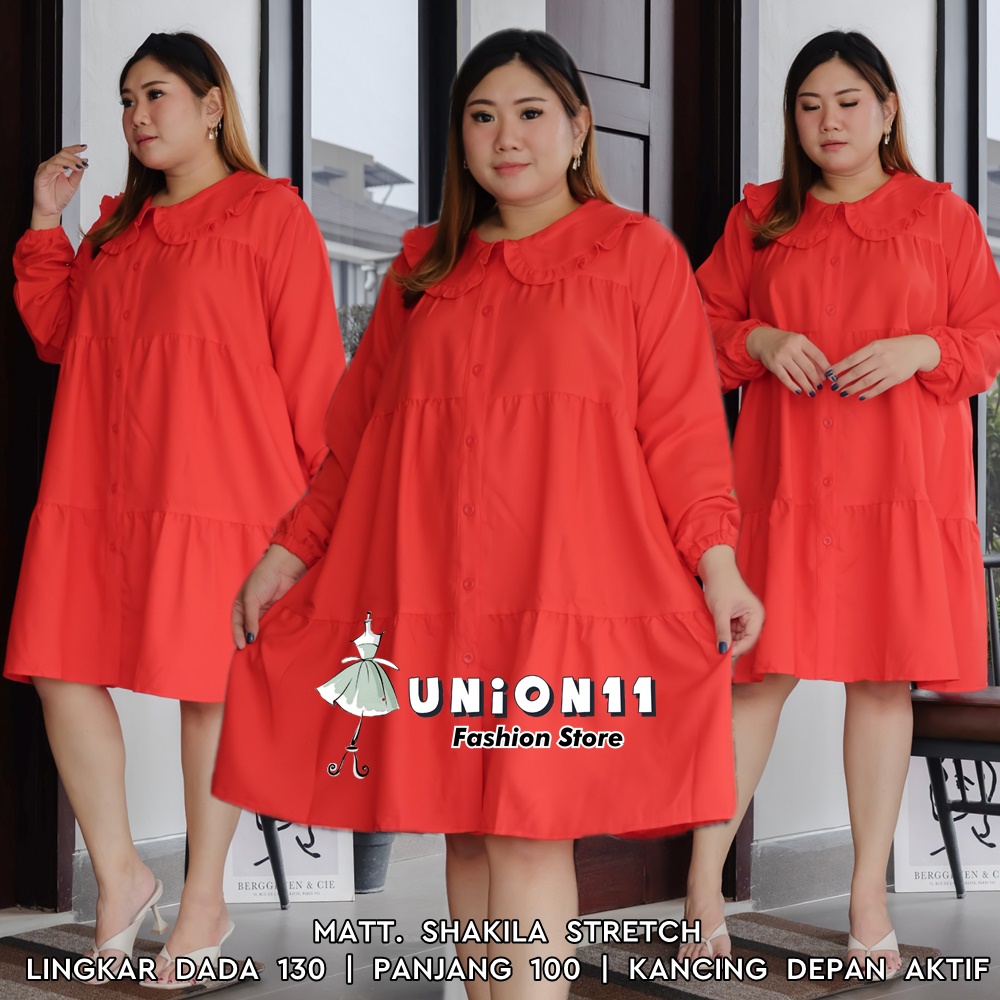 Baju Tunik Wanita UNION11 - CASUAL BUSANA HIJABER JUMBO KEKINIAN FUSCHIA model terbaru 2022 garis sa
