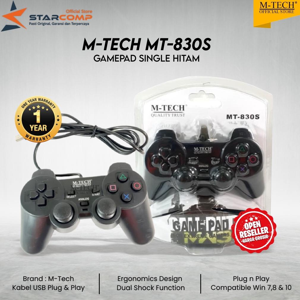 gamepad single hitam M tech Mt-830s / M-Tech 830s